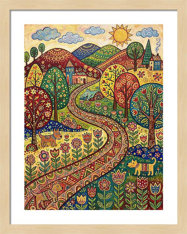 Hiking Trail Through Vibrant Landscape