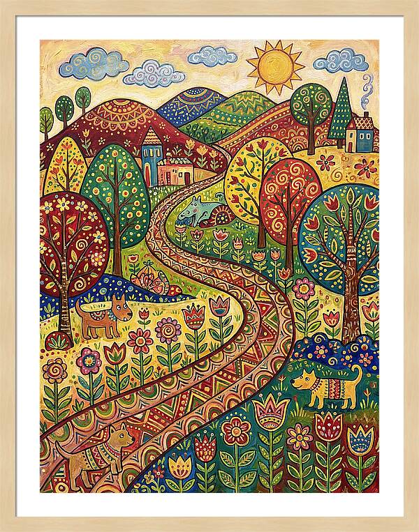 Hiking Trail Through Vibrant Landscape