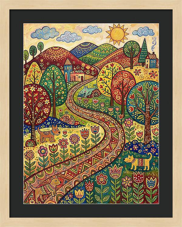 Hiking Trail Through Vibrant Landscape