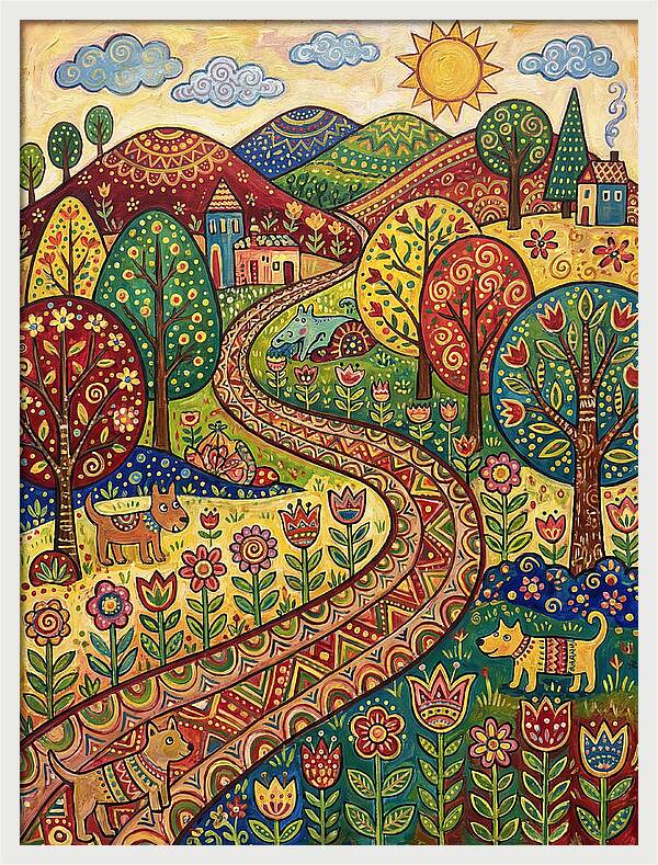 Hiking Trail Through Vibrant Landscape