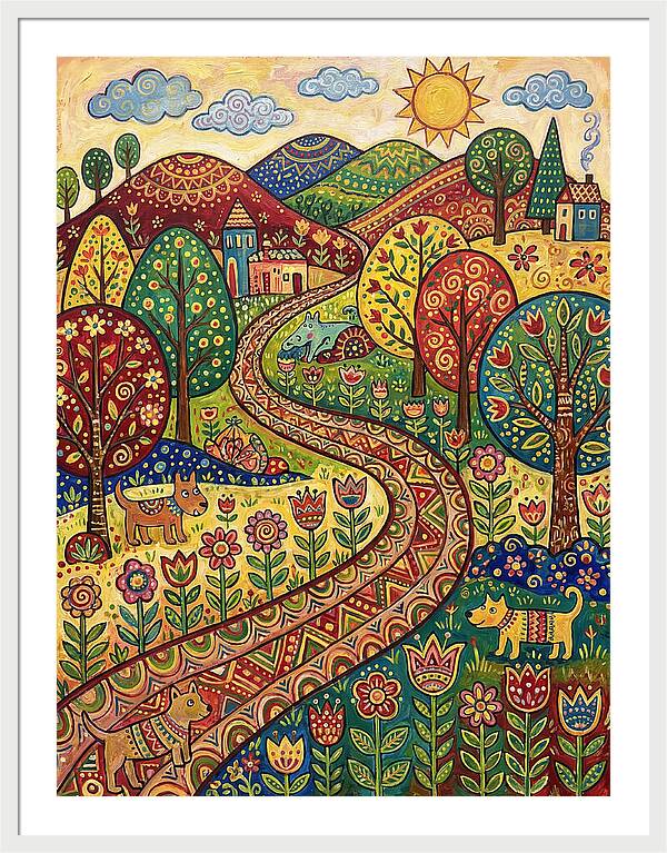 Hiking Trail Through Vibrant Landscape