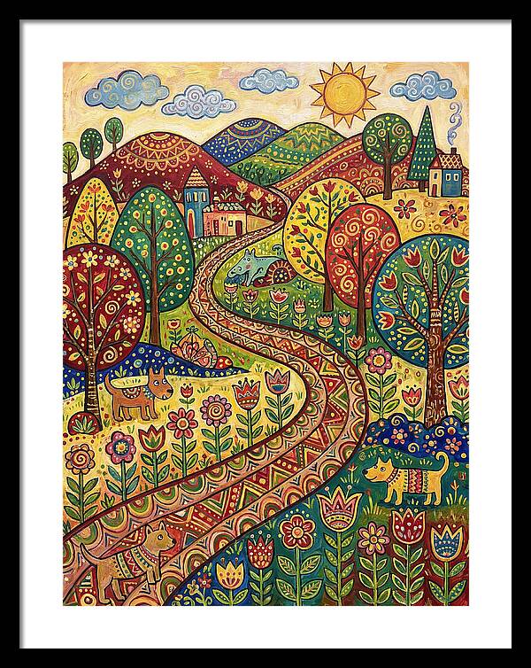 Hiking Trail Through Vibrant Landscape
