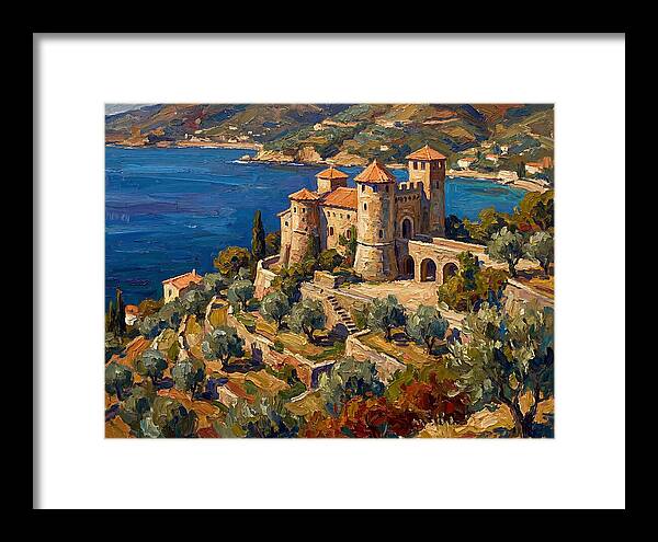 Hillside Castle Overlooking Sea