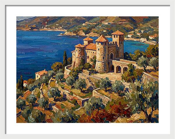 Hillside Castle Overlooking Sea