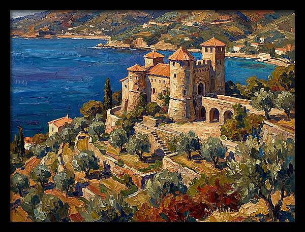 Hillside Castle Overlooking Sea