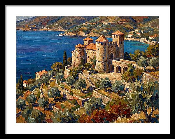 Hillside Castle Overlooking Sea