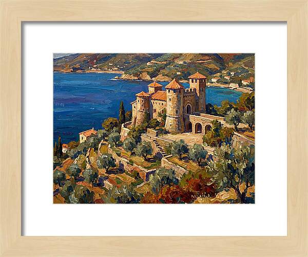 Hillside Castle Overlooking Sea