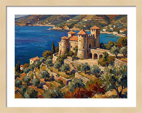 Hillside Castle Overlooking Sea