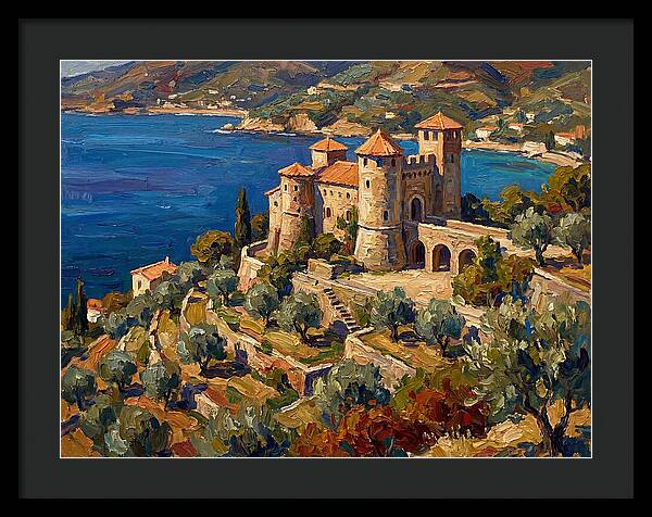 Hillside Castle Overlooking Sea