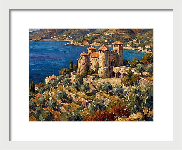 Hillside Castle Overlooking Sea