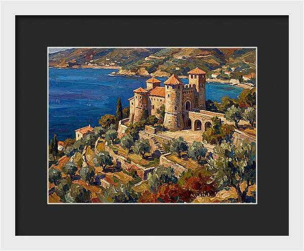 Hillside Castle Overlooking Sea