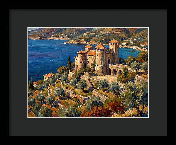 Hillside Castle Overlooking Sea