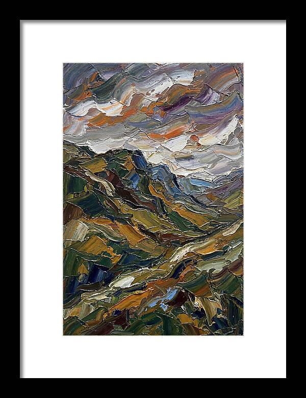 Hillside Landscape In Palette Knife
