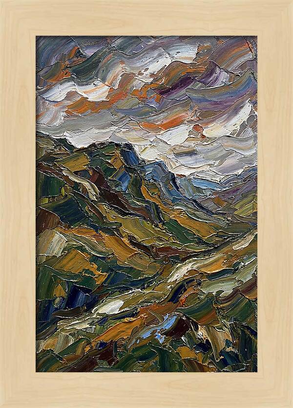 Hillside Landscape In Palette Knife