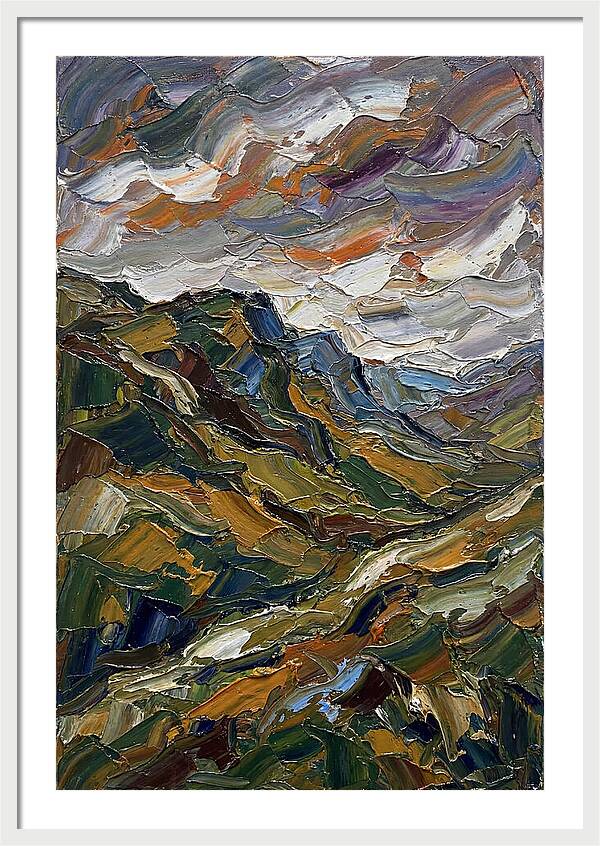 Hillside Landscape In Palette Knife