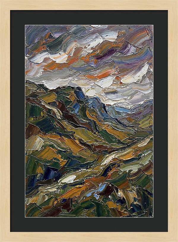 Hillside Landscape In Palette Knife