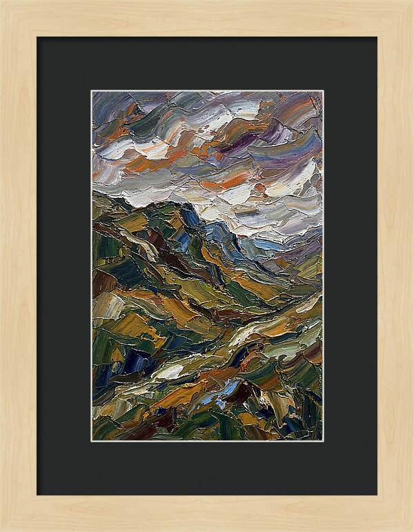 Hillside Landscape In Palette Knife