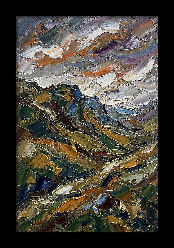 Hillside Landscape In Palette Knife