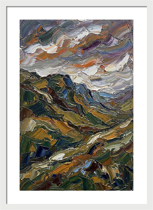 Hillside Landscape In Palette Knife