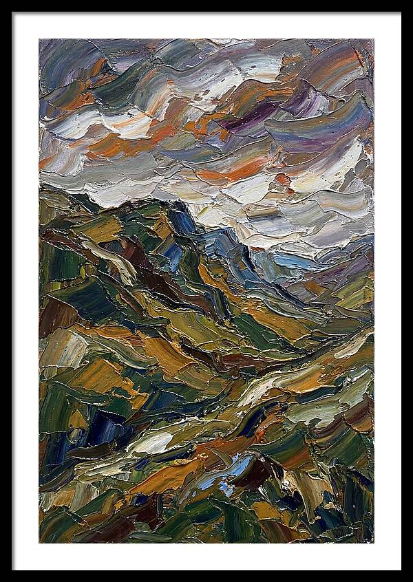 Hillside Landscape In Palette Knife