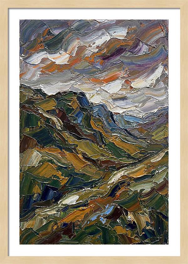 Hillside Landscape In Palette Knife
