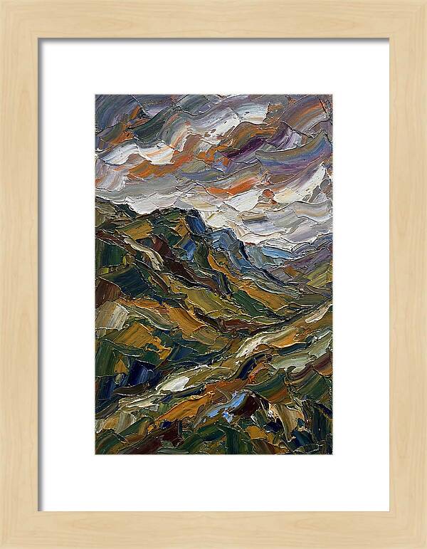 Hillside Landscape In Palette Knife