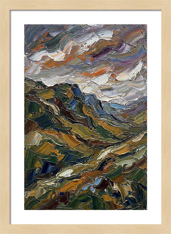 Hillside Landscape In Palette Knife