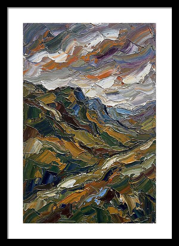 Hillside Landscape In Palette Knife
