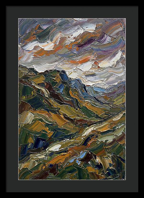 Hillside Landscape In Palette Knife