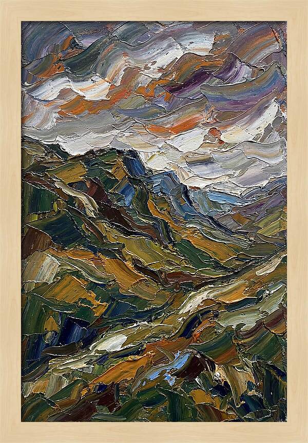 Hillside Landscape In Palette Knife