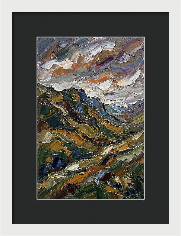 Hillside Landscape In Palette Knife