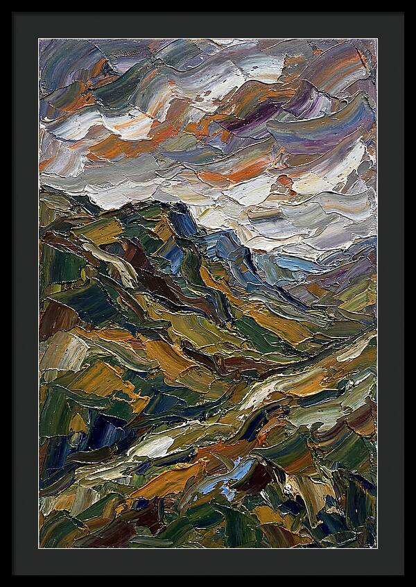 Hillside Landscape In Palette Knife