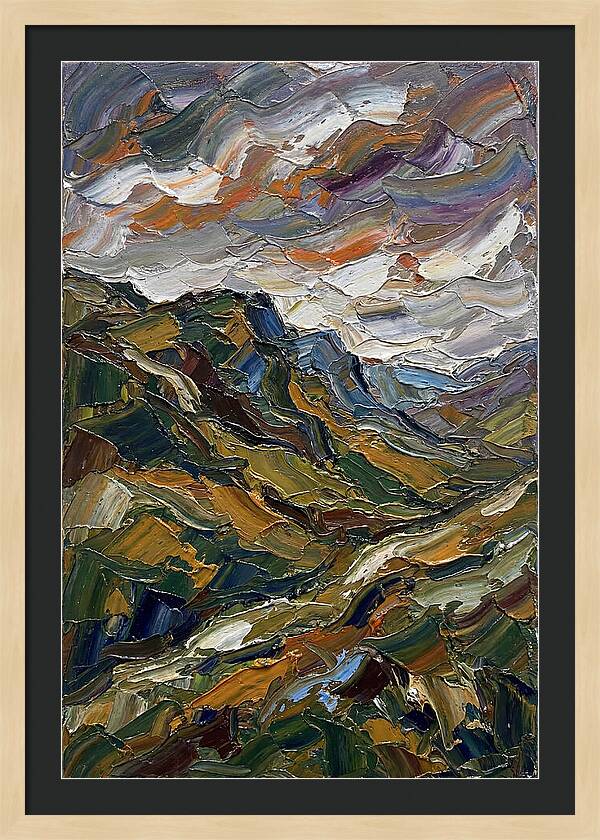 Hillside Landscape In Palette Knife