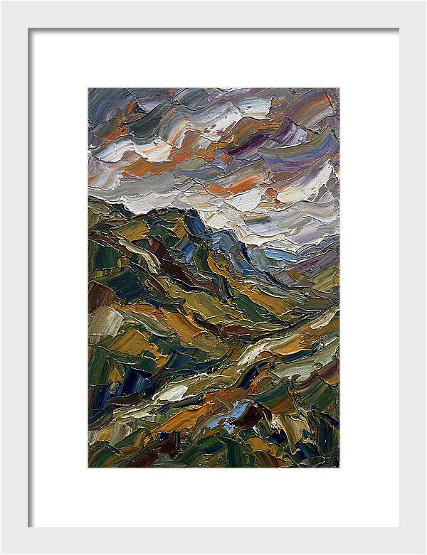 Hillside Landscape In Palette Knife