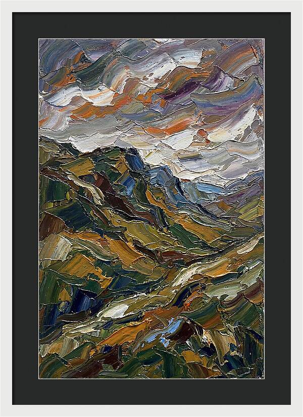 Hillside Landscape In Palette Knife