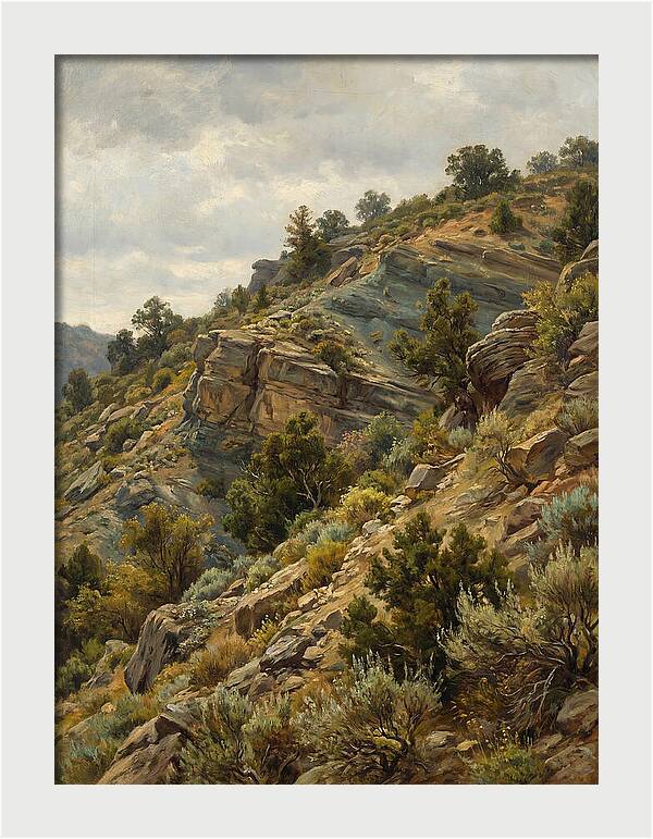 Hillside Serenity In Realism