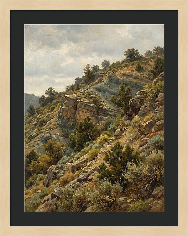 Hillside Serenity In Realism