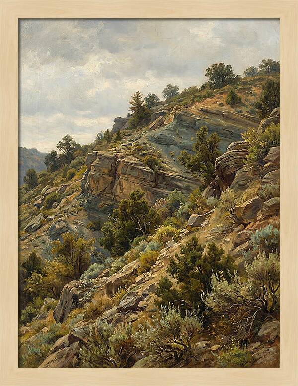 Hillside Serenity In Realism