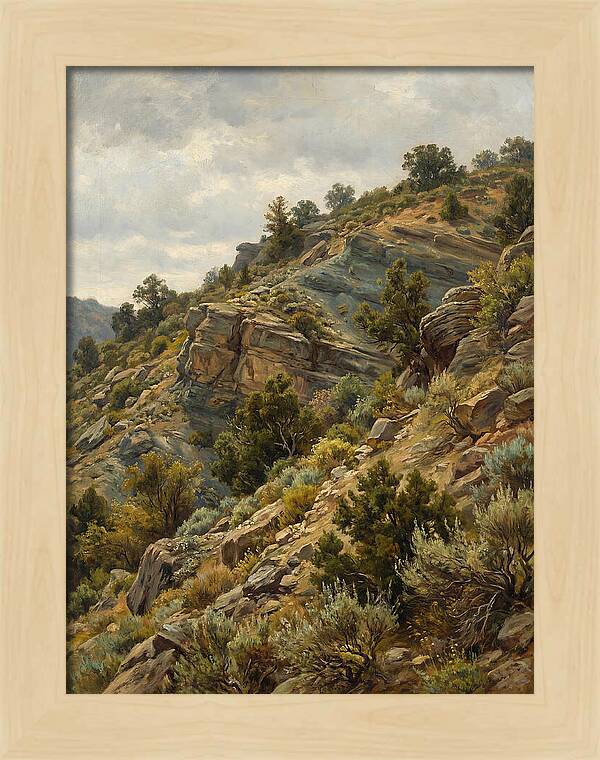 Hillside Serenity In Realism