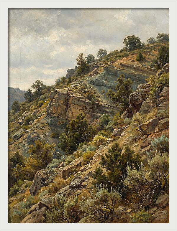 Hillside Serenity In Realism
