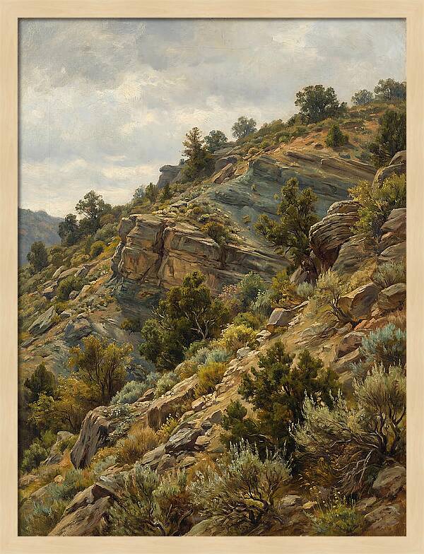 Hillside Serenity In Realism