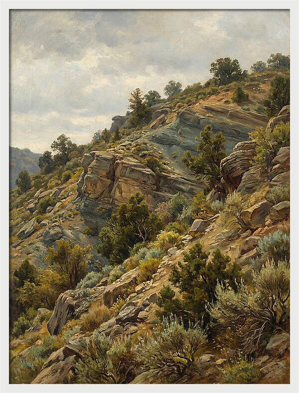 Hillside Serenity In Realism