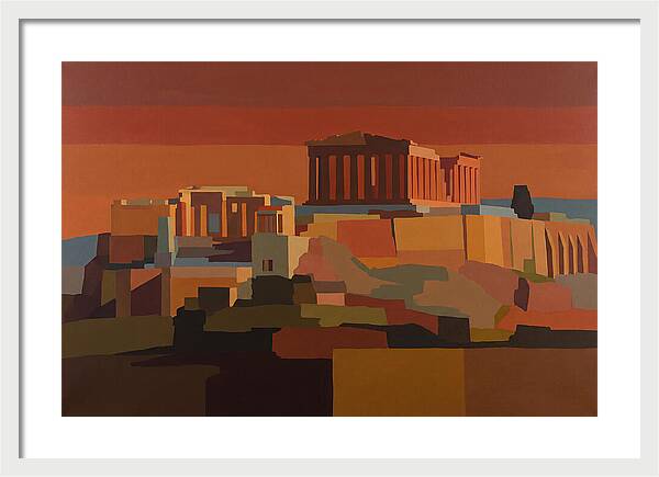 Hilltop Acropolis With Ancient Temple