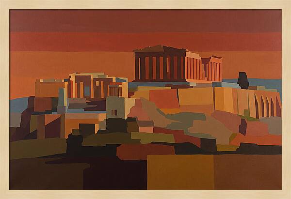 Hilltop Acropolis With Ancient Temple