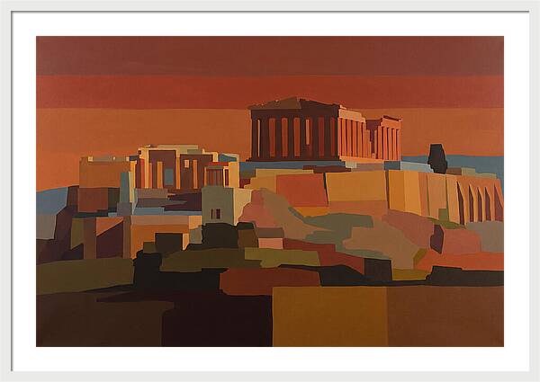 Hilltop Acropolis With Ancient Temple
