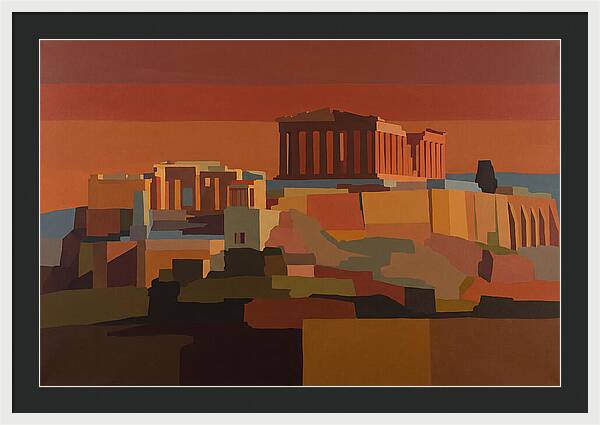 Hilltop Acropolis With Ancient Temple