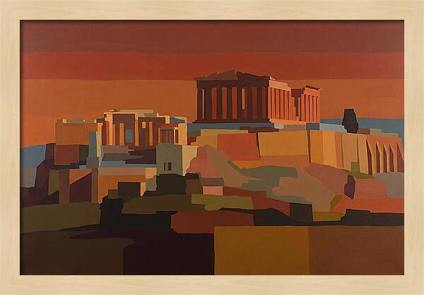 Hilltop Acropolis With Ancient Temple