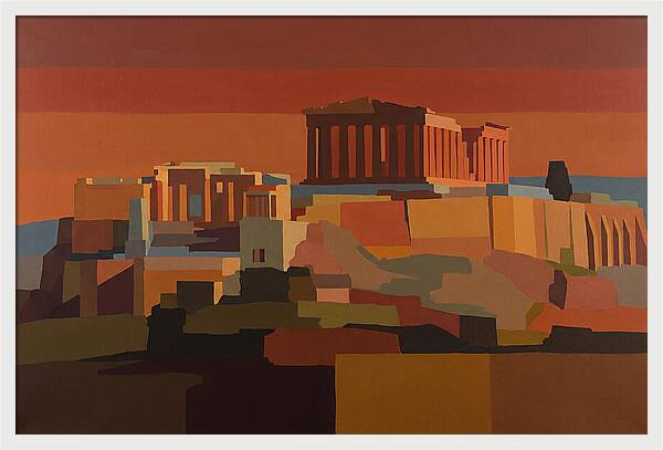 Hilltop Acropolis With Ancient Temple
