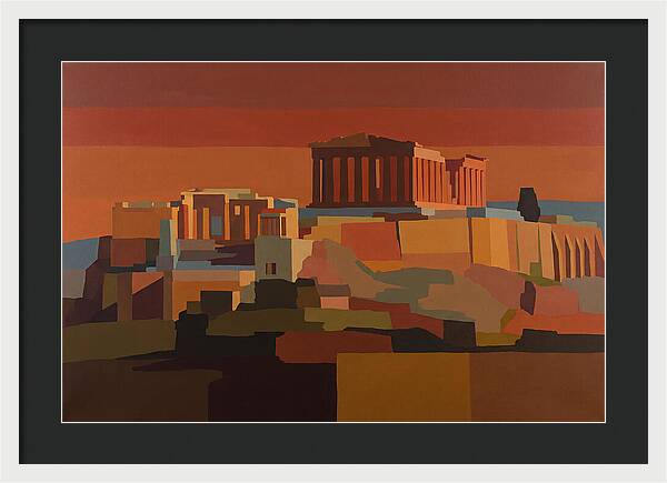 Hilltop Acropolis With Ancient Temple