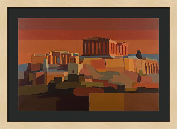 Hilltop Acropolis With Ancient Temple